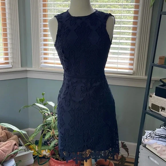 H&M | Dresses | Hm Navy Lace Cocktail Dress | Poshmark
